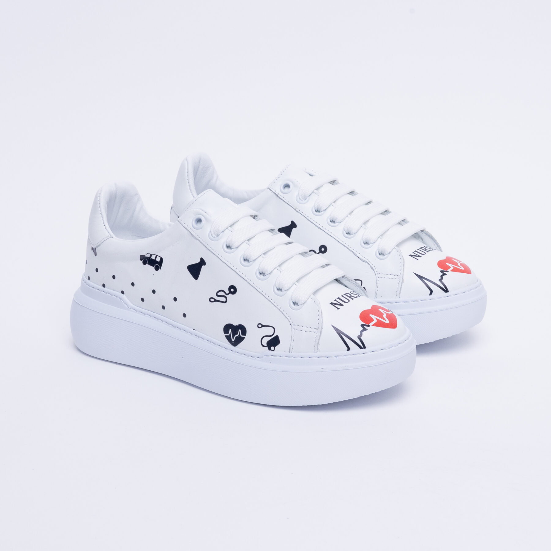 Zapatillas sanitarias blancas ultraligeras para trabajo