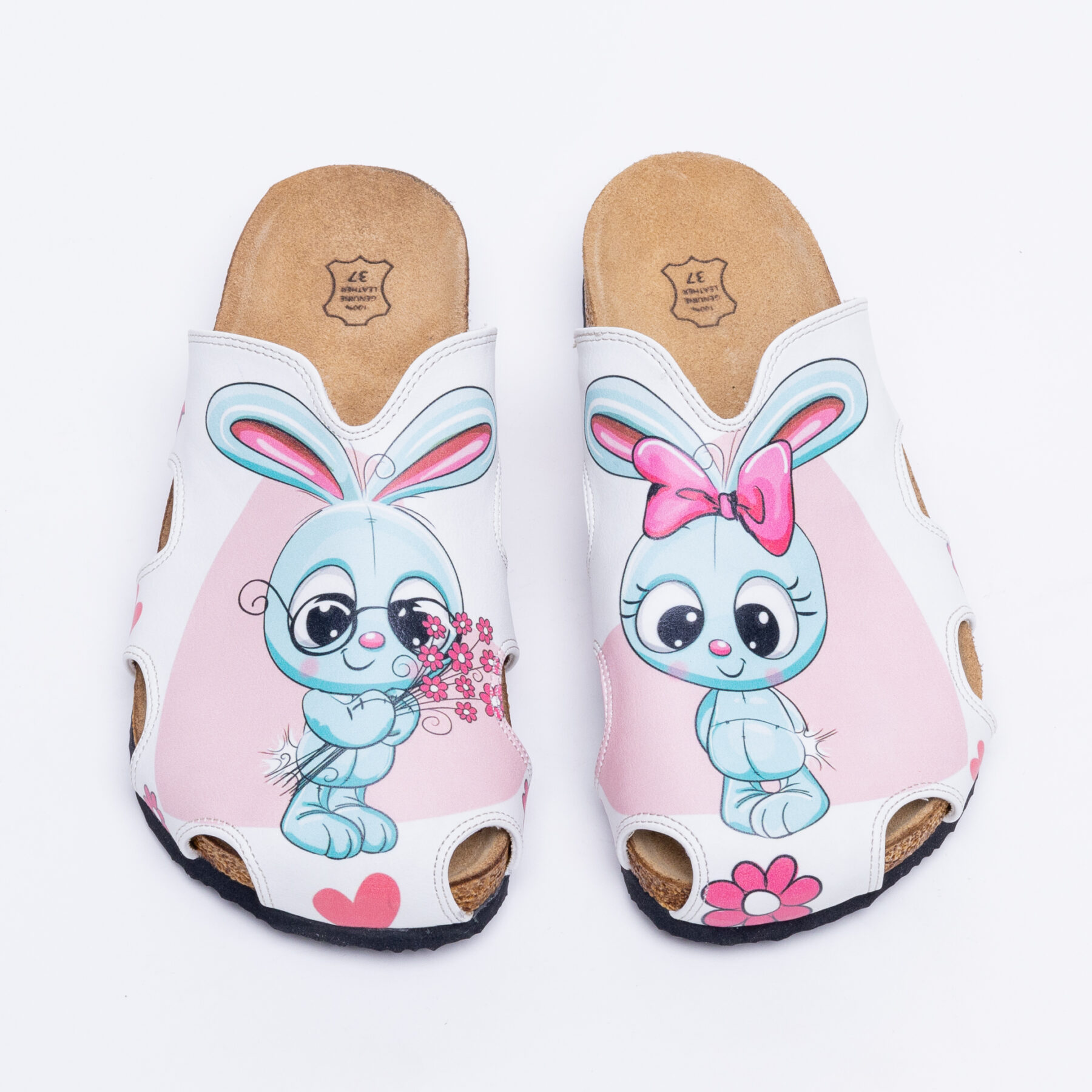 Zuecos planos cómodos para mujer con dibujos